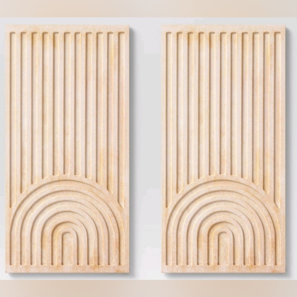 Threshold Wall Decor Threshold Geometric Wall Panels Set Of 2 Wall